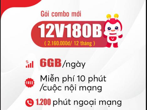 12V180B Viettel ưu đãi khủng miễn phí cước thoại chỉ 6k/ ngày