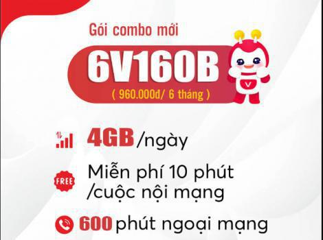 6V160B Viettel chỉ 5k/ ngày nhận ngay 720Gb tốc độ cao