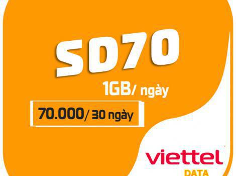 Gói cước SD70 Viettel giá rẻ ưu đãi lớn