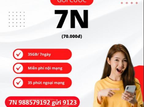 Cú pháp đăng ký gói cước combo 7N Viettel đơn giản