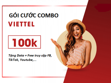 Gói cước data Viettel + Free Tiktok FB Youtube - gói cước MXH 100k