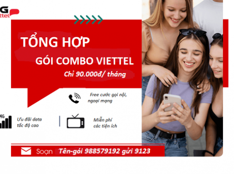 Tổng hợp gói combo Viettel cước phí 90.000đ/ tháng