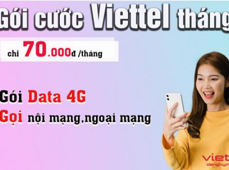 Tổng hợp gói nội mạng Viettel cước phí chỉ 70.000đ/ tháng