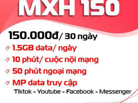 Gói cước mạng xã hội Viettel 150k/ tháng