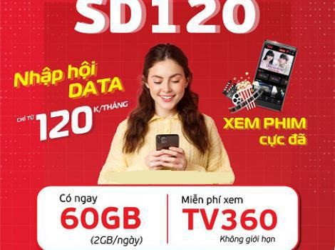 Gói 4G Viettel siêu data cước phí 120k/ tháng mới nhất