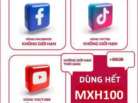 Ưu đãi cực hời không giới hạn truy cập MXH chỉ 100k/ tháng