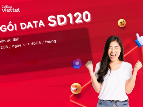 Truy cập mạng không lo gián đoạn với gói SD120 Viettel 60Gb data tốc độ cao