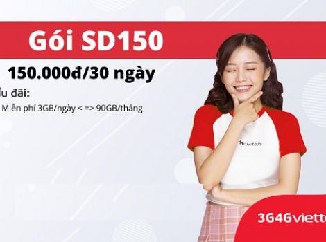 Truy cập mạng không lo gián đoạn với gói SD150 Viettel 90Gb data tốc độ cao
