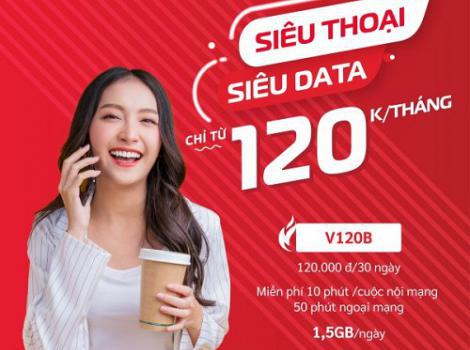 Gọi nội ngoại mạng thả ga với gói cước V120B Viettel