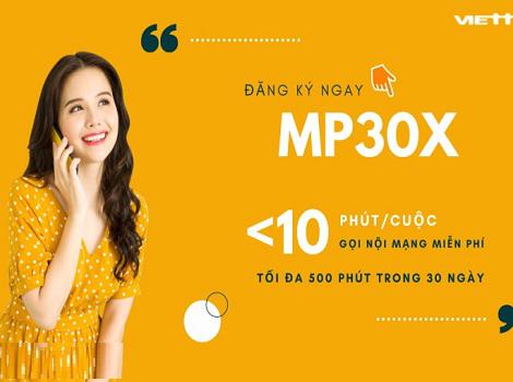 Gọi nội mạng free cả tháng với gói cước MP30X chỉ 30k 1 tháng