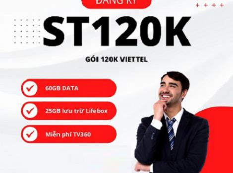 Chỉ với 120K đăng ký ngay ST120K Viettel nhận 60Gb data tốc độ cao