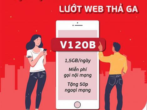 Nhận combo ưu đãi data + cước gọi thoại chỉ với cước phí 120.000đ 1 tháng