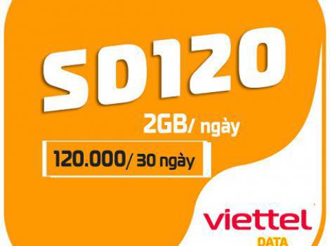 Gói Cước SD120 Viettel: 60GB Data Tốc Độ Cao Chỉ Với 120K