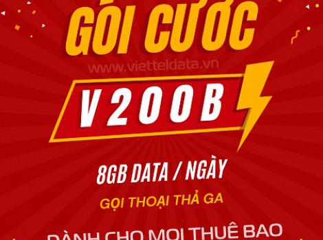 Gói Cước V200B Viettel: 240GB, Miễn Phí Gọi Thoại Hàng Tháng