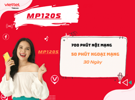 Gói Cước MP120S Viettel: Nội Ngoại Mạng 120k/Tháng