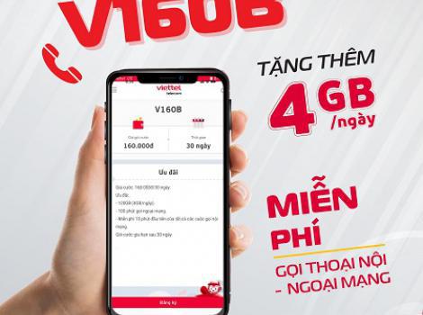 Chỉ 160K/ Tháng Nhận Ngàn Ưu Đãi Khủng Với Gói V160B Viettel