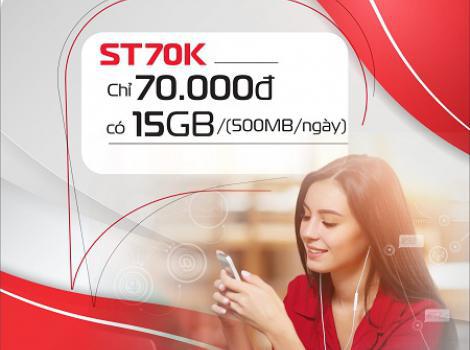 Gói cước 4G Viettel 70K Mỗi Tháng Ưu Đãi Data Tốc Độ Cao