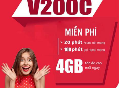 Ưu đãi đặc biệt với gói cước V200C Viettel cước phí 200.000đ