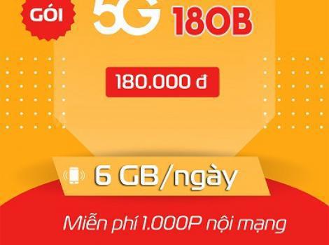 Khám Phá Gói 5G180B Viettel: 180GB Data & Gọi Miễn Phí!