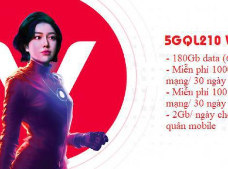 Nhận Ưu Đãi Liền Tay 180GB Data Cùng Miễn Phí Gọi Thoại Với 5GLQ210