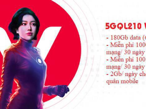 Khám Phá Gói 5GLQ210: 180GB + 1000 Phút Gọi Miễn Phí!