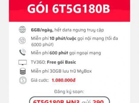 Sử Dụng 5G Tốc Độ Cao Trong 6 Tháng Với Gói Cước 6T5G180B!