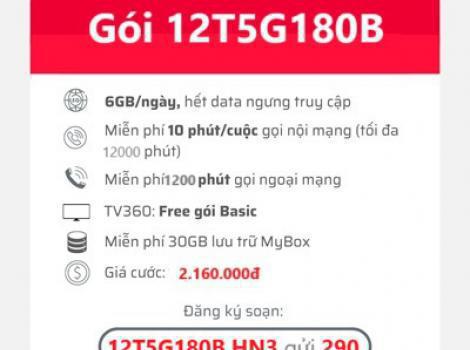 Thỏa Sức Lướt Web Với Gói Cước 12T5G180B Siêu Tốc!