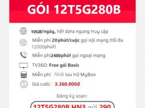 Gói cước 12T5G280B Viettel: Giải pháp kết nối hoàn hảo cho 12 tháng