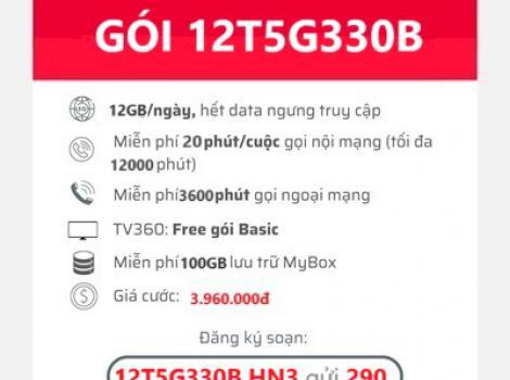 Gói cước 12T5G330B Viettel 12 tháng: Kết nối nhanh, nhiều ưu đãi!