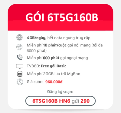 Danh Sách Gói Cước 5G Viettel: Lựa Chọn Chu Kỳ 6 Tháng