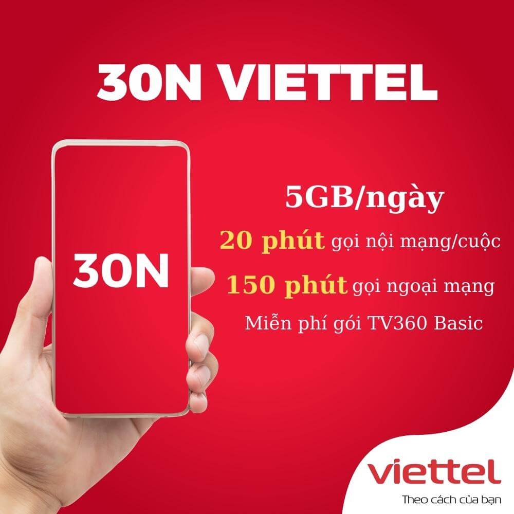 Gói cước 30N Viettel