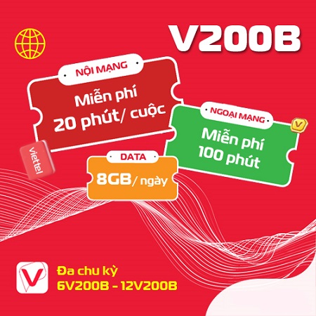 Gói cước combo Viettel 200k 