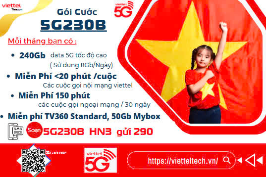 Gói cước 5G230B viettel