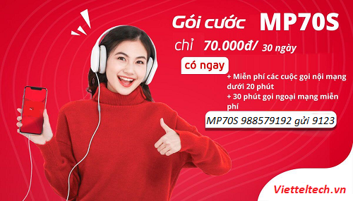 Gói ngoại mạng Viettel 70k/ tháng