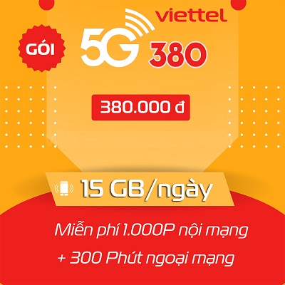 gói cước 5G380B Viettel
