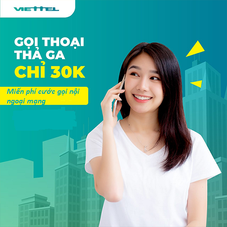 Gói cước nội ngoại mạng Viettel 30k