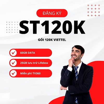 Vui tết với gói cước ST120K không lo hết data ưu đãi 60Gb data siêu tốc độ