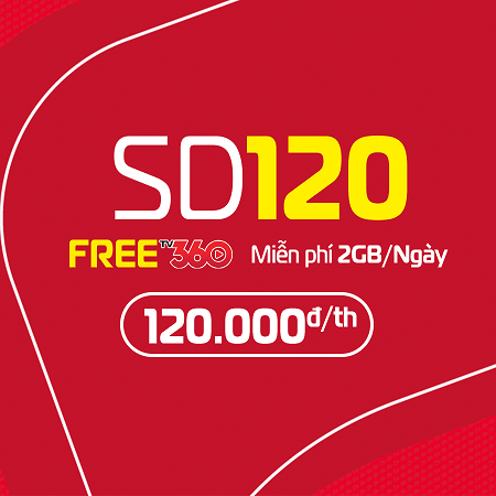 Đăng ký gói cước SD120 nhận ngay ưu đãi 60Gb chỉ 120k 1 tháng 