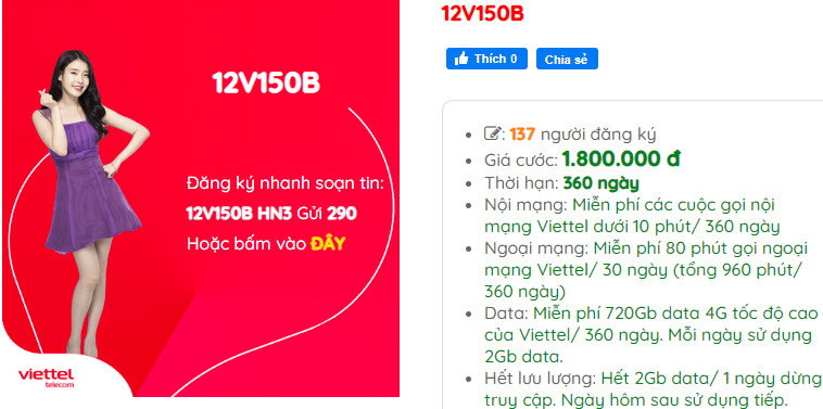 GÓI 12V150B VIETTEL