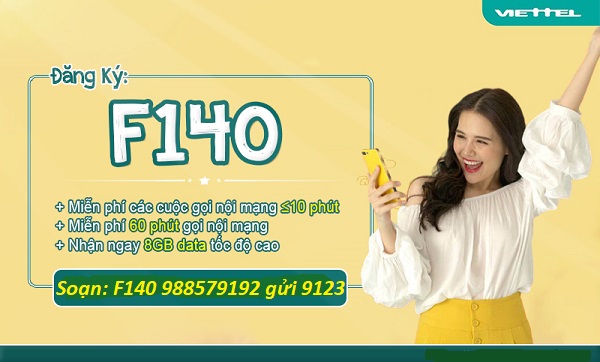 Gói combo Viettel tháng cước phí 140k