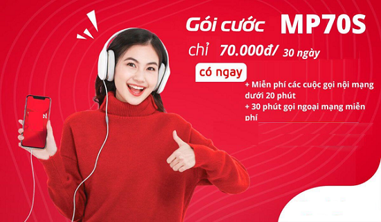 Ưu đãi khủng với gói nội ngoại mạng Viettel MP70S cước phí chỉ 70k