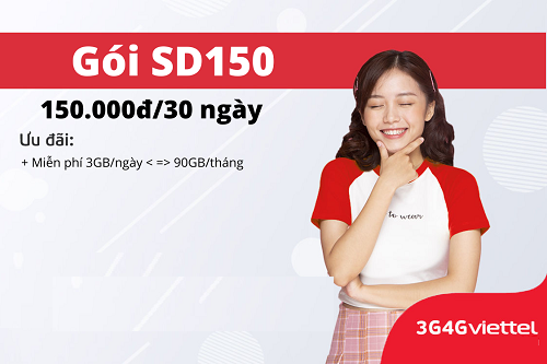 Truy cập mạng không lo gián đoạn với gói SD150 Viettel 90Gb data tốc độ cao