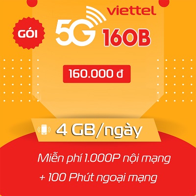 gói cước 5G160B Viettel