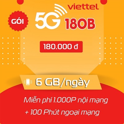 gói cước 5G180B Viettel