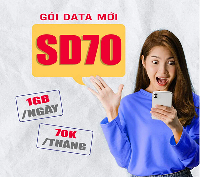 Gói data Viettel siêu data cước phí 70k/ tháng