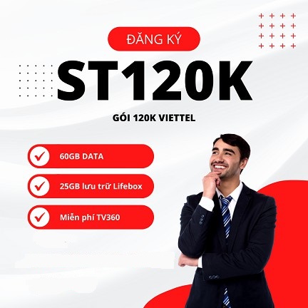 Gói data Viettel tốc độ cao 60Gb chỉ 120k/ tháng