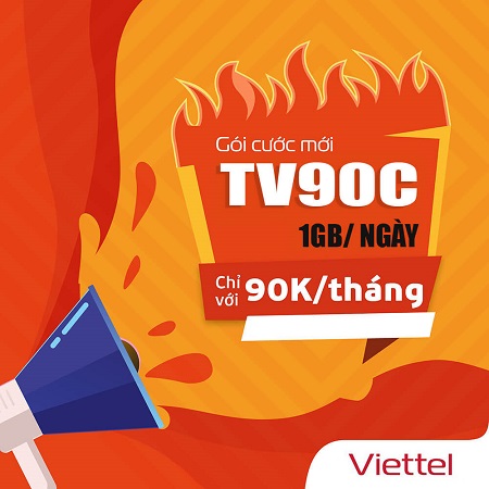 Gói cước combo Viettel TV90C cước phí 90K