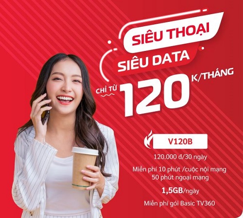 Gọi nội ngoại mạng thả ga với gói cước V120B Viettel