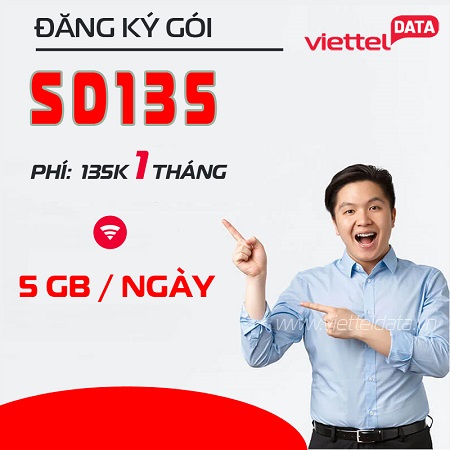 Gói 4G Viettel 135k có 150Gb mới nhất